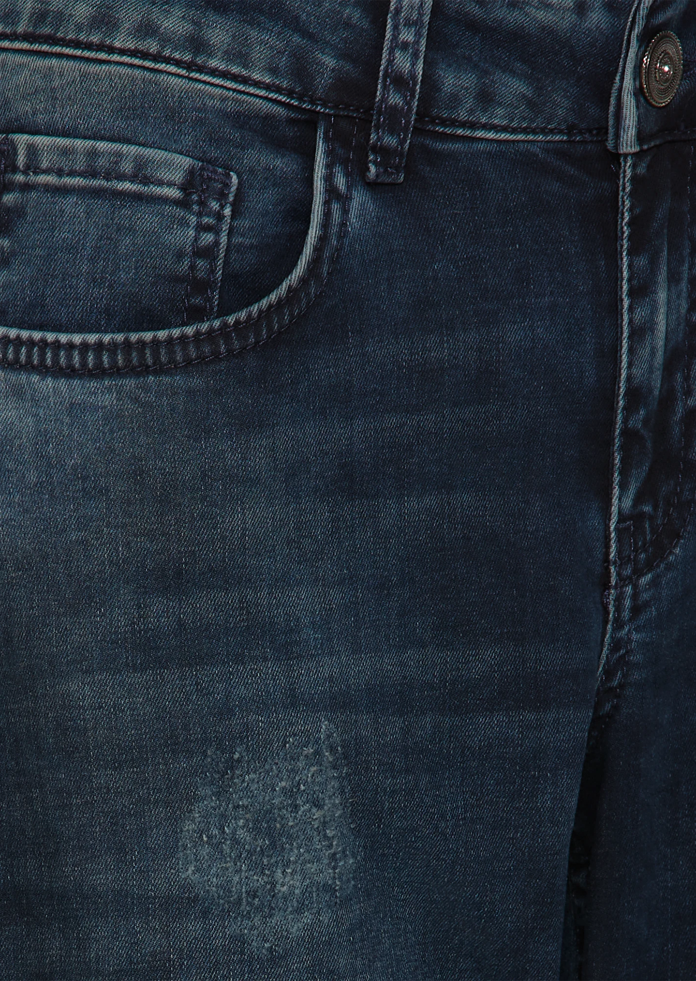 Jeans im Straight-Schnitt, dark blue denim
