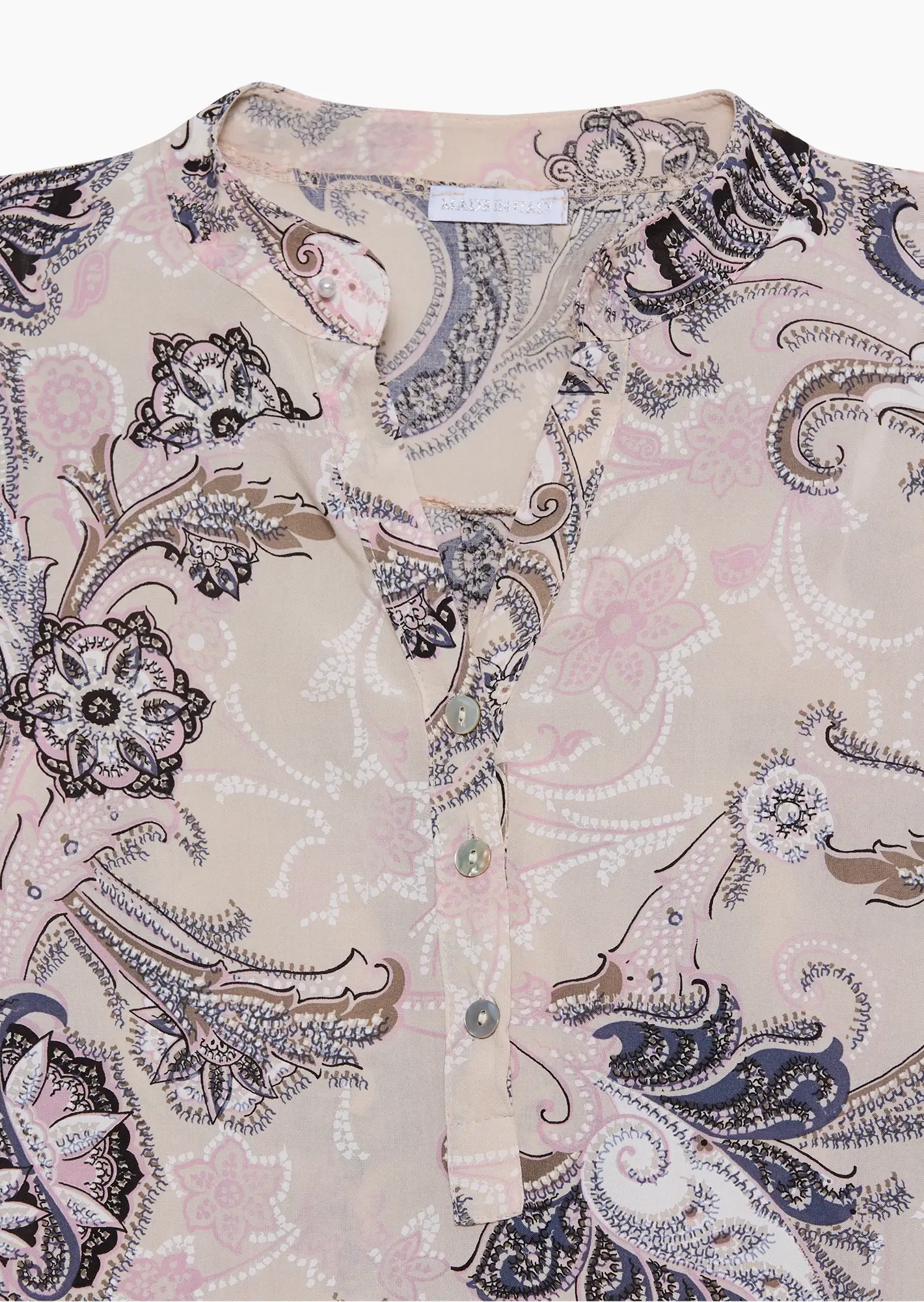 Bluse Alloverprint, crema