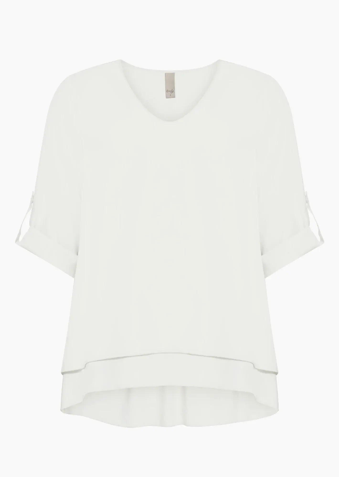 Bluse im Lagenlook, weiß