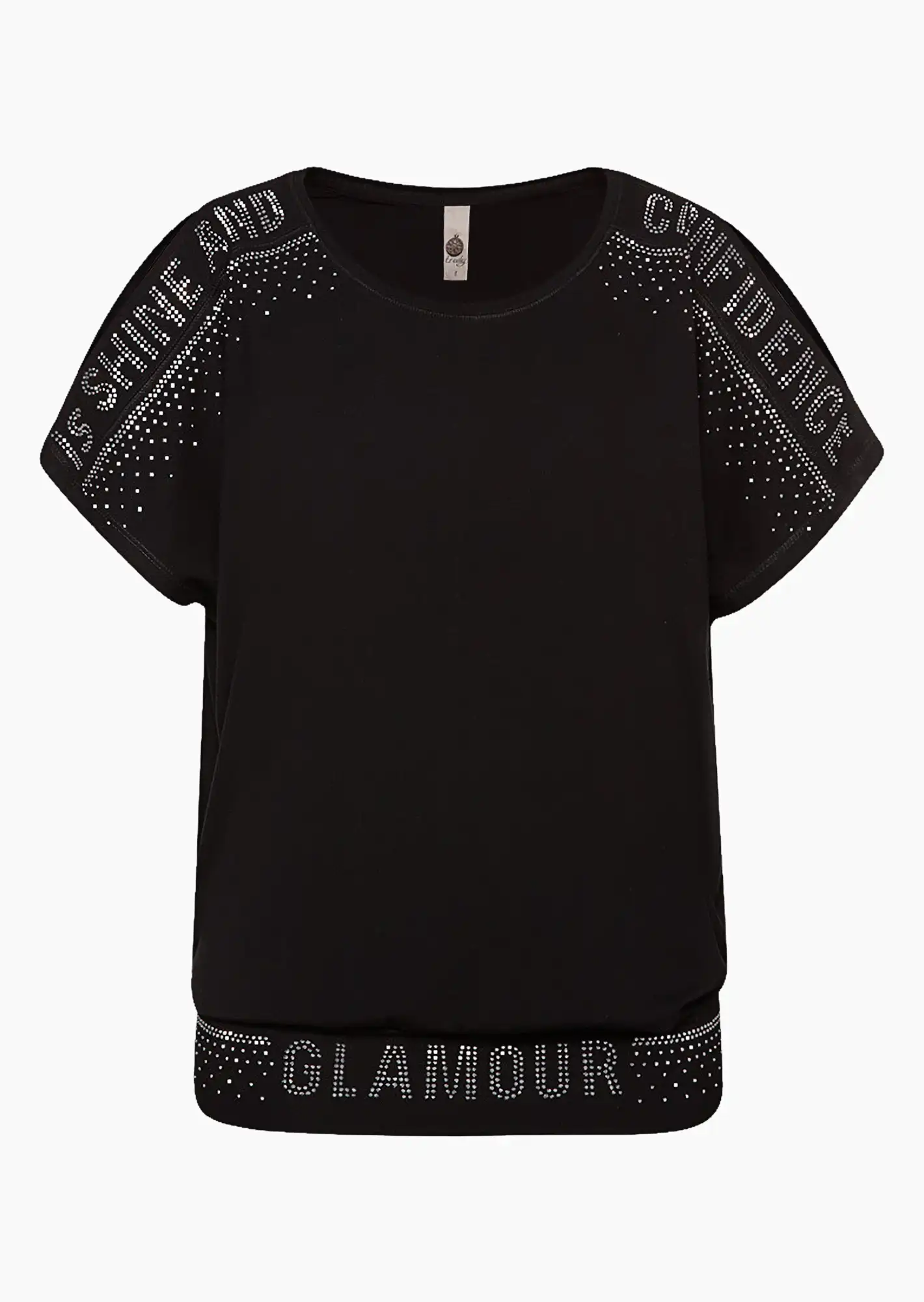 Shirt 'Glamour', schwarz