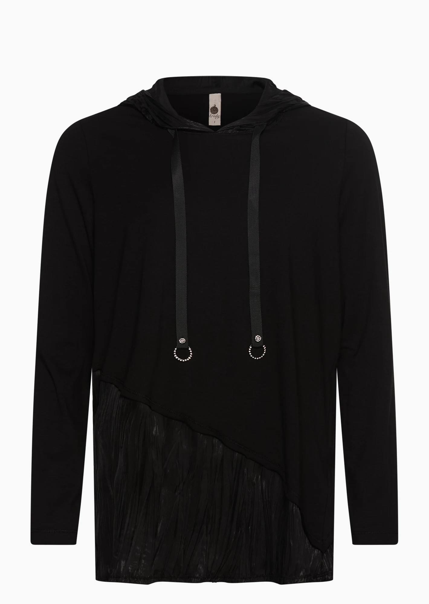 Shirt mit Crash-Effekt, schwarz
