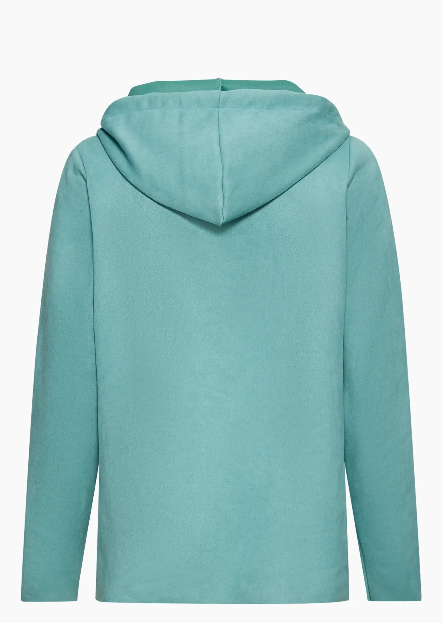 Jacke in Suede-Optik, misty green