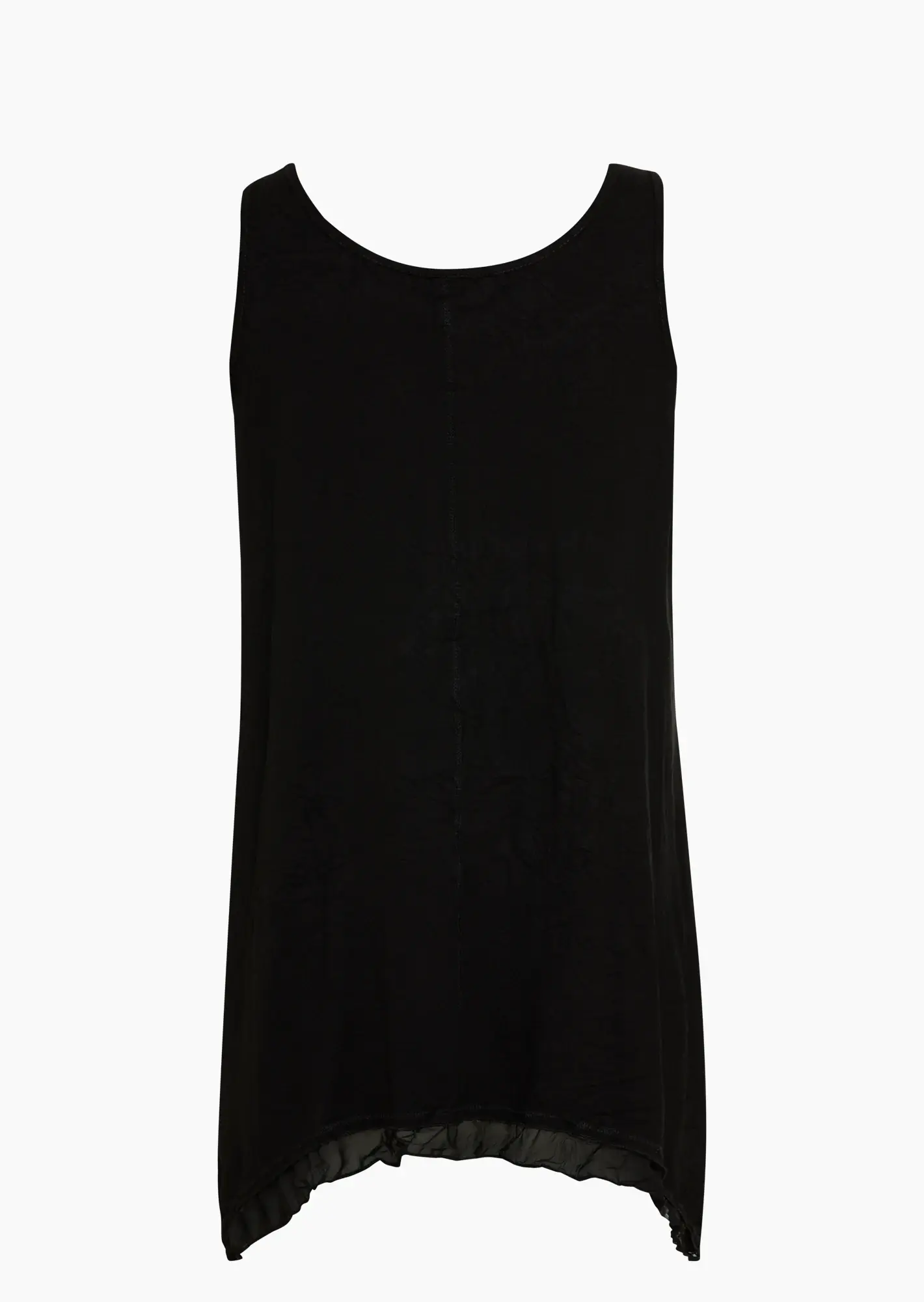 asymmetrisches Top mit Ziersteindetails, schwarz