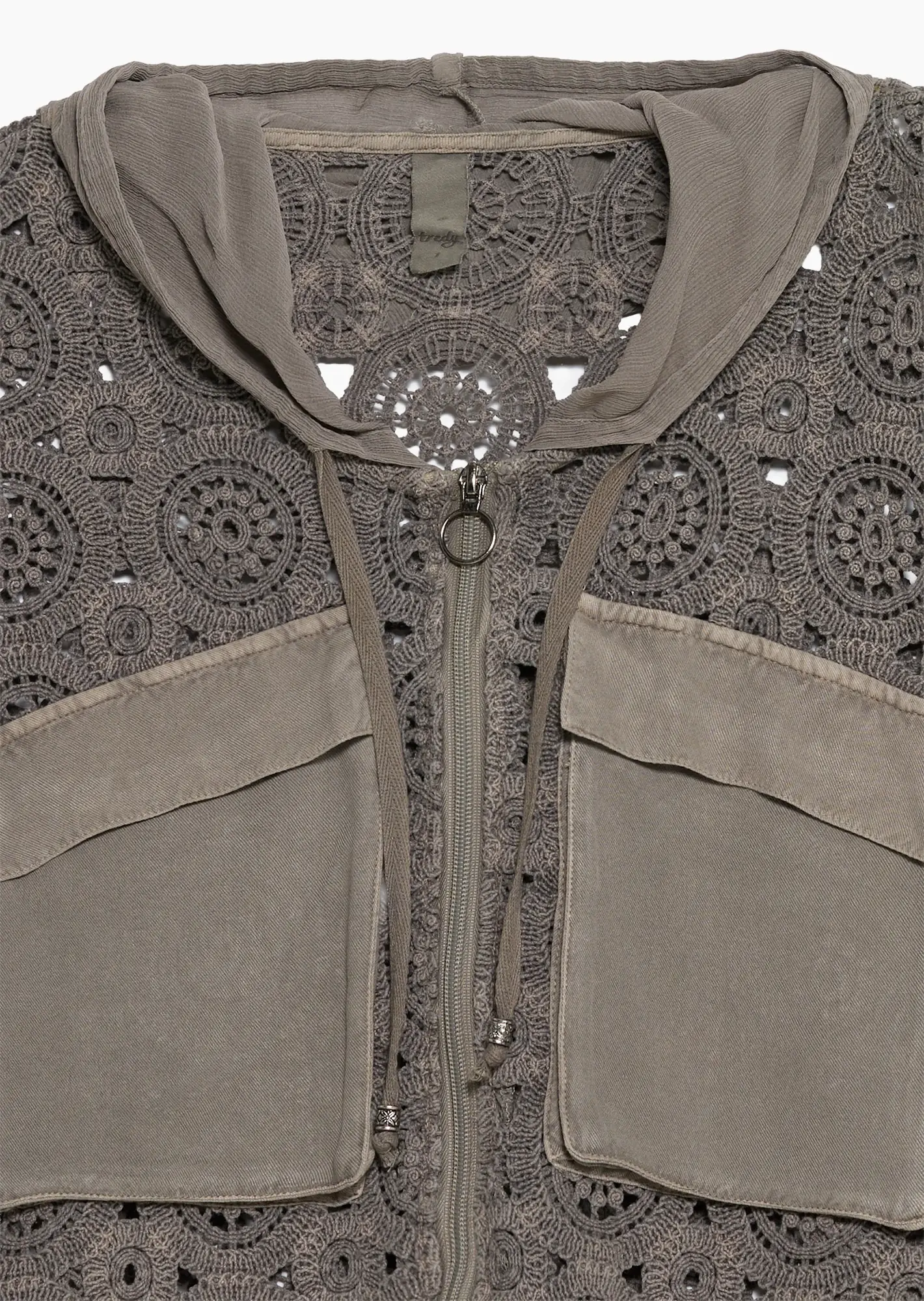 Jacke im Alloverhäkeldesign, fango