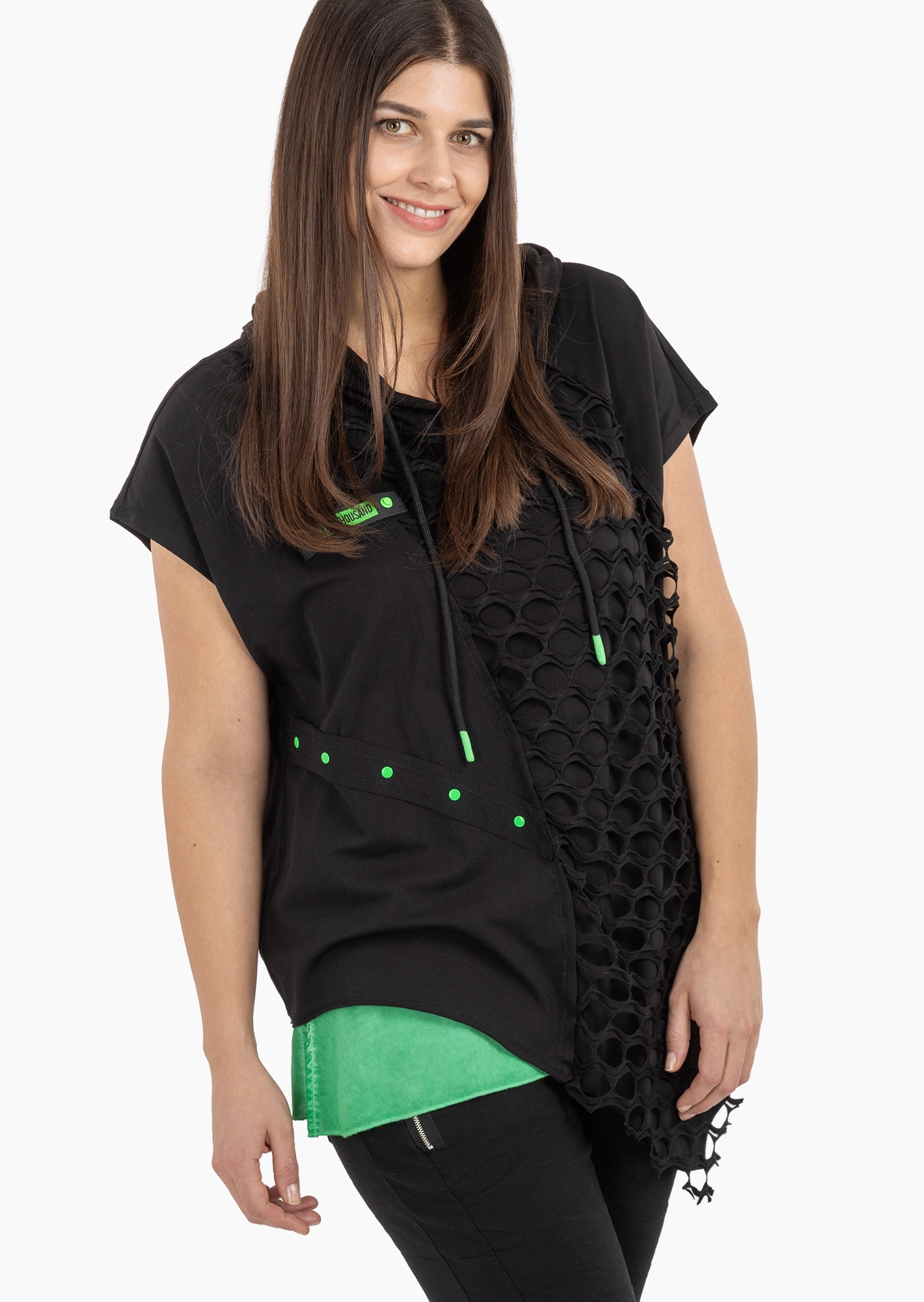 stylisches Shirt asymmetrisch, schwarz