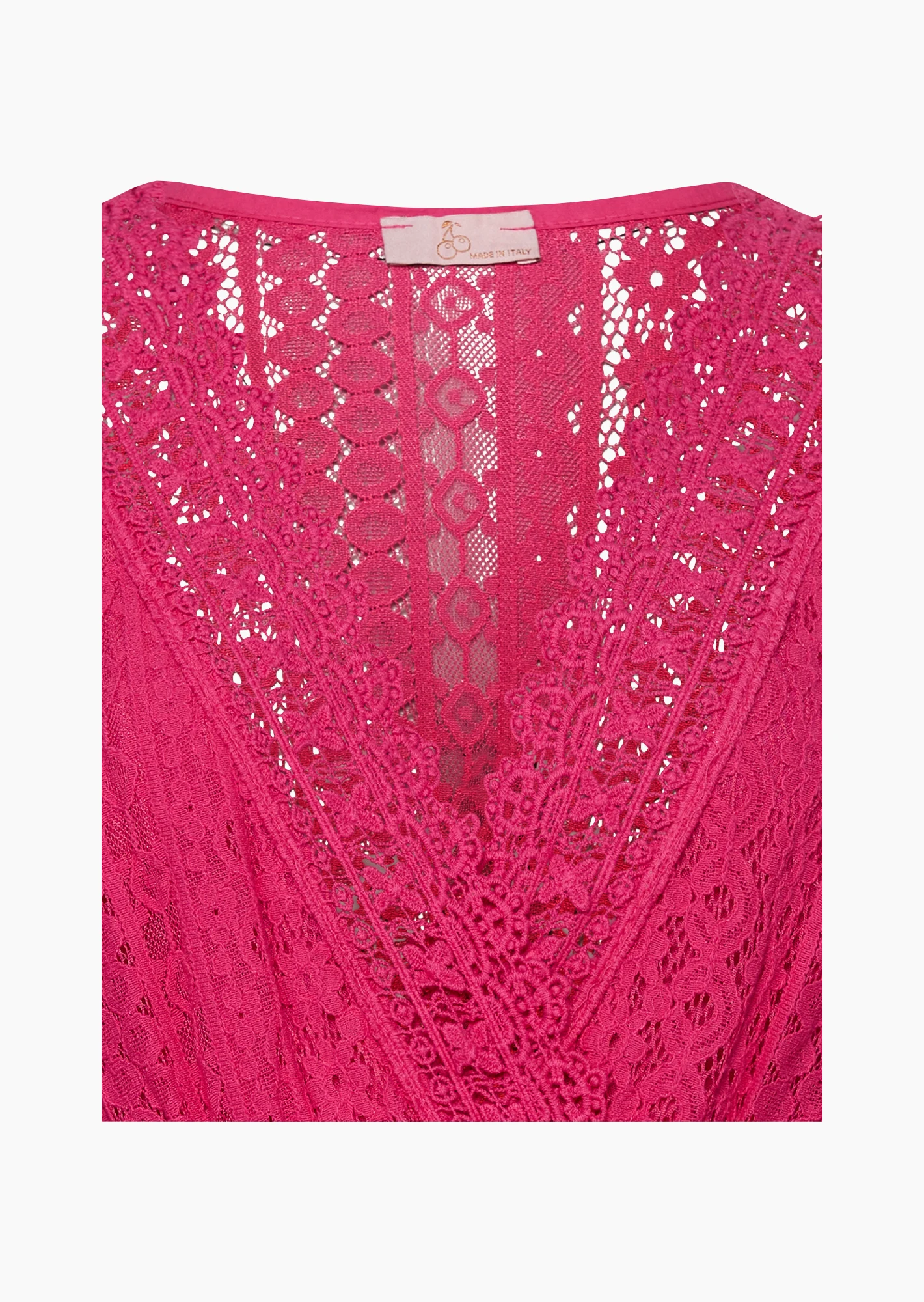 Maxi-Kleid mit Spitze, very berry