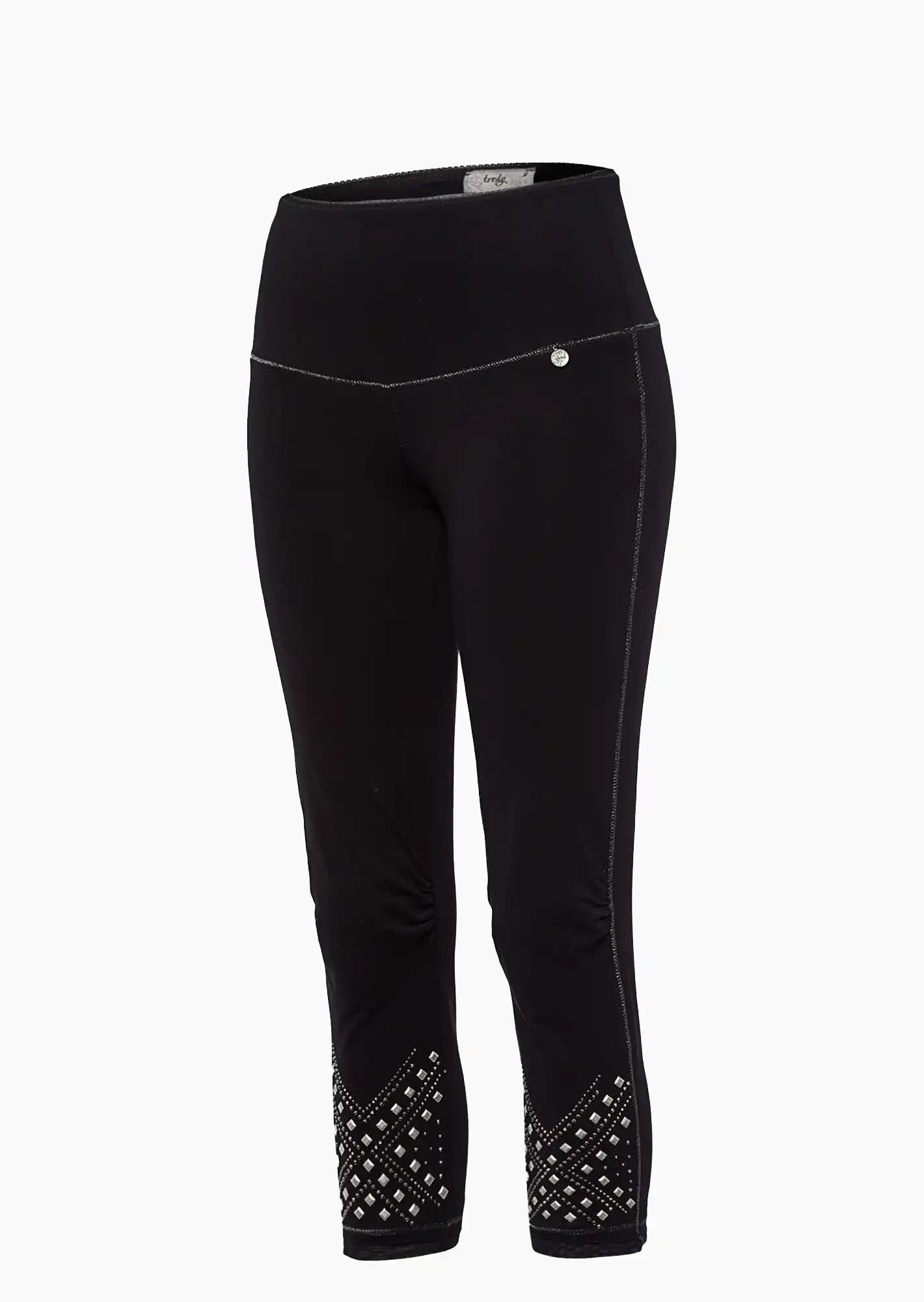 Leggings mit Ziernieten, schwarz