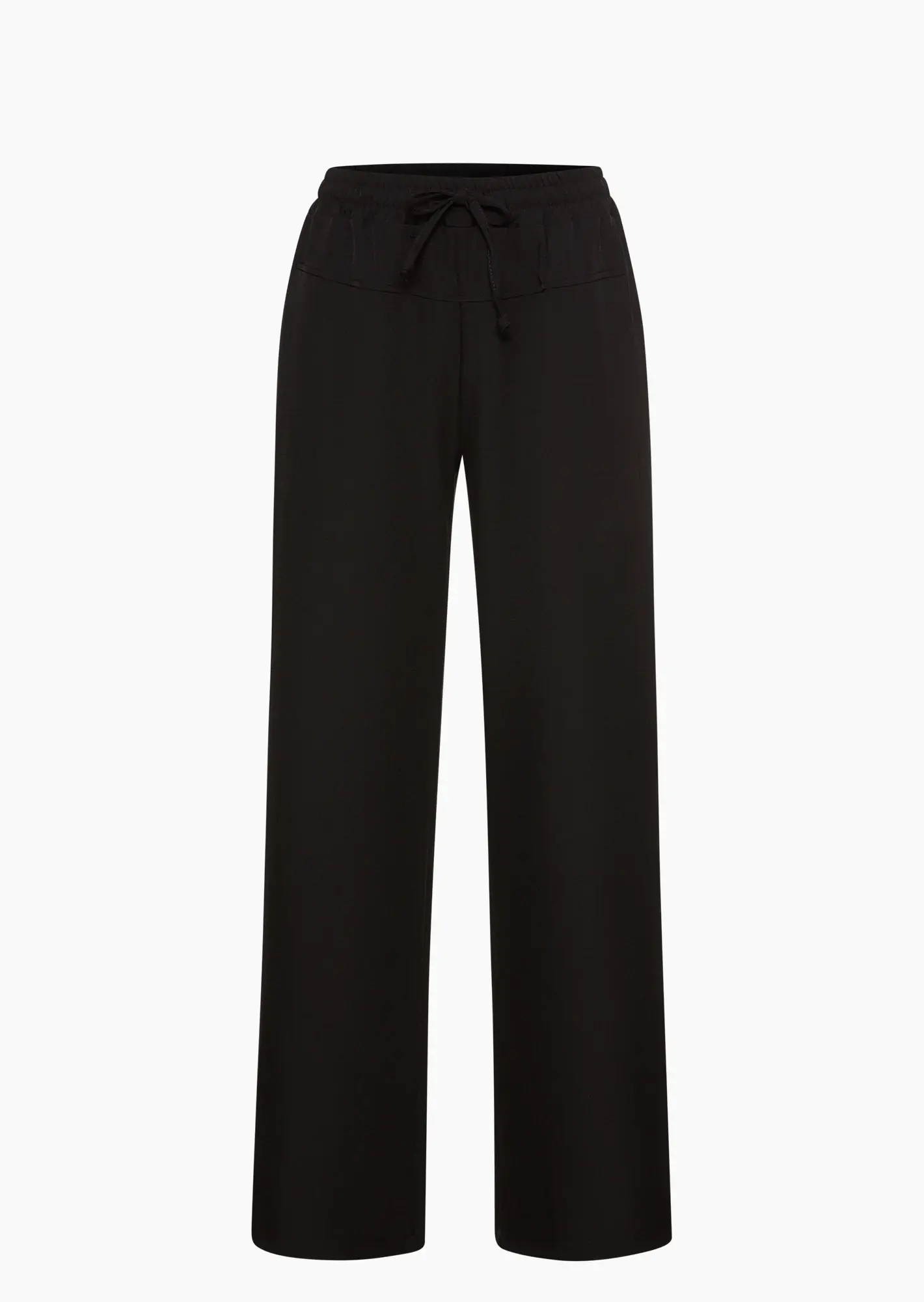 Wide Leg Hose, schwarz