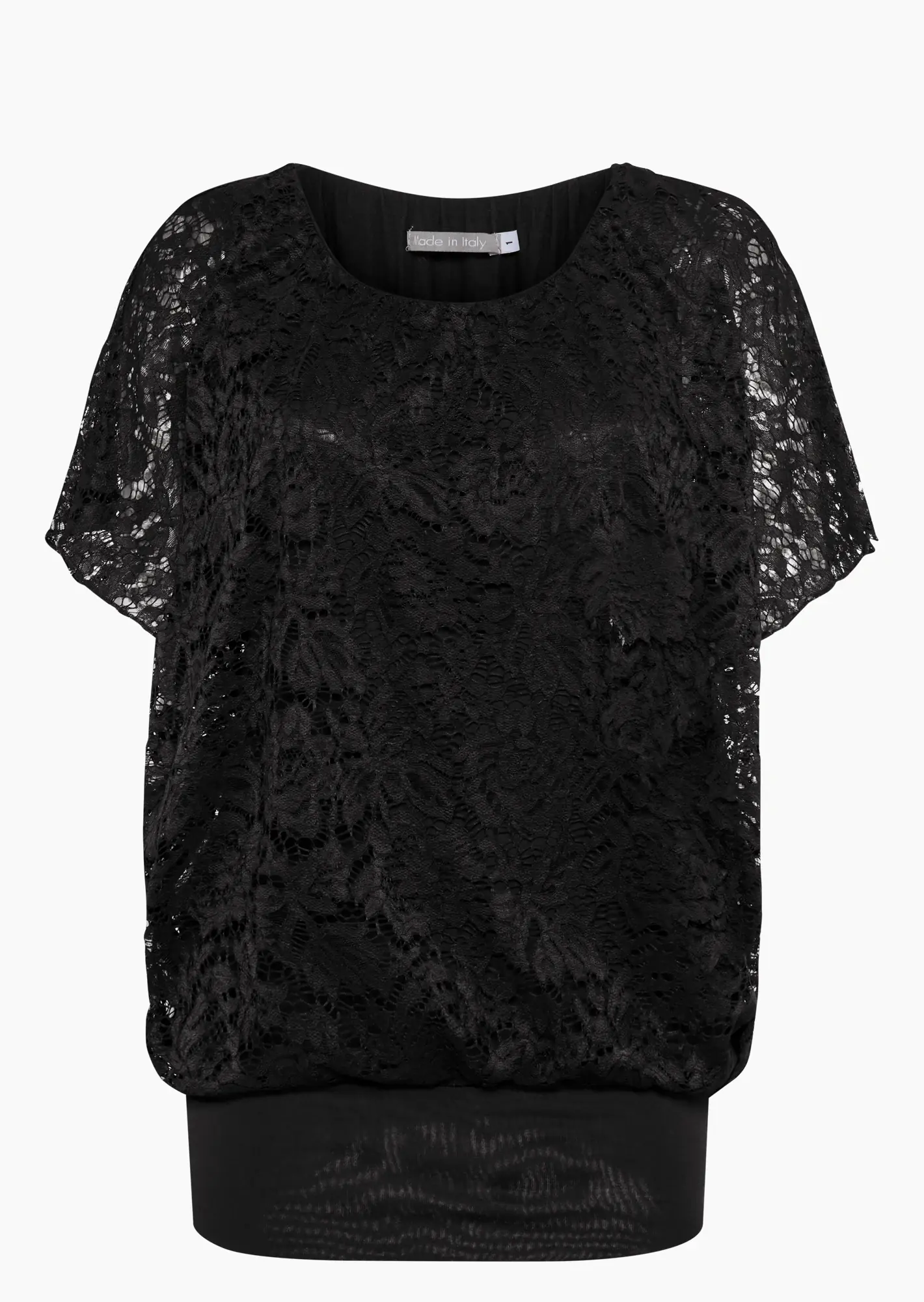 Alloverspitzen Bluse, schwarz