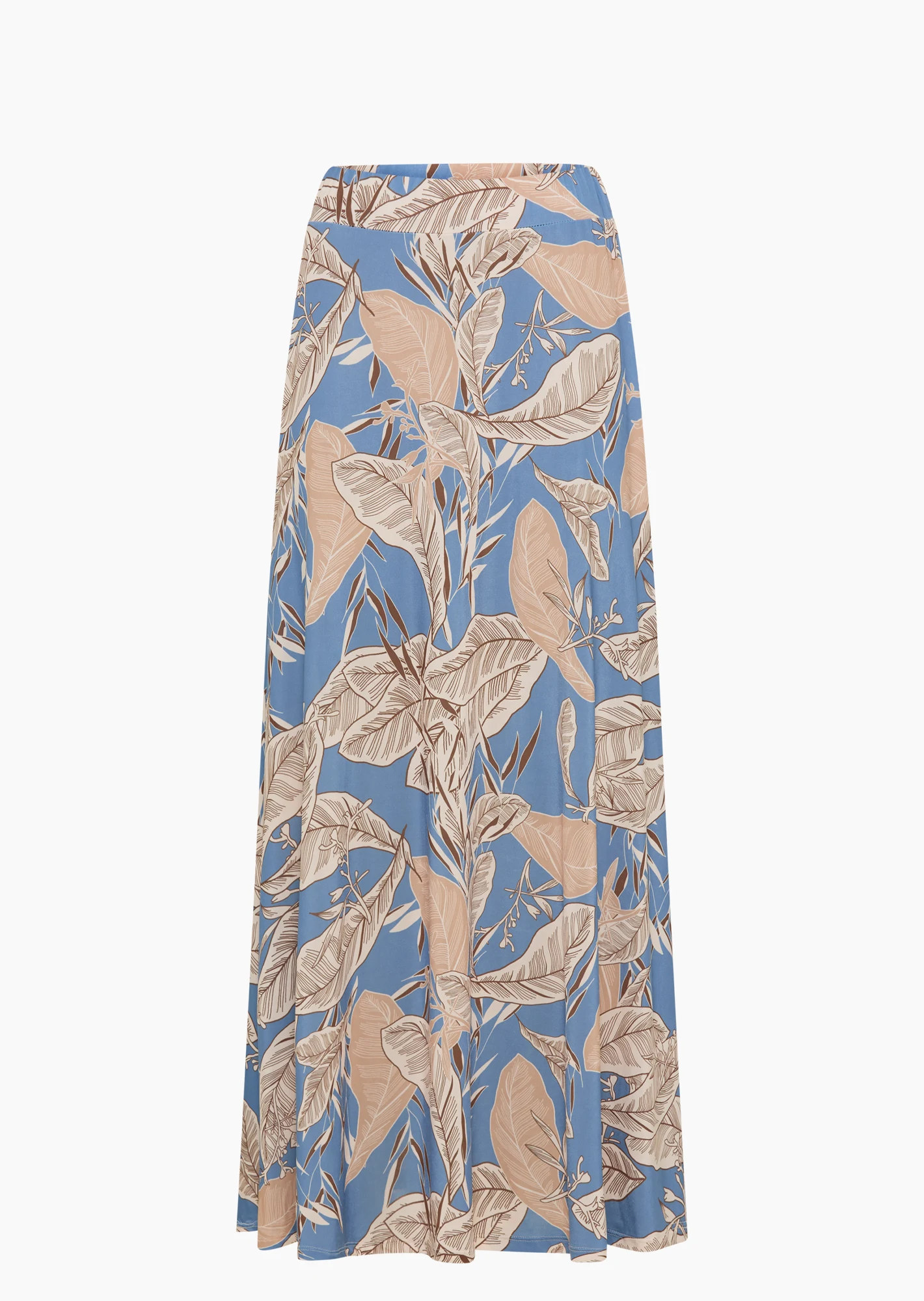 gemusterter Rock, blau-beige