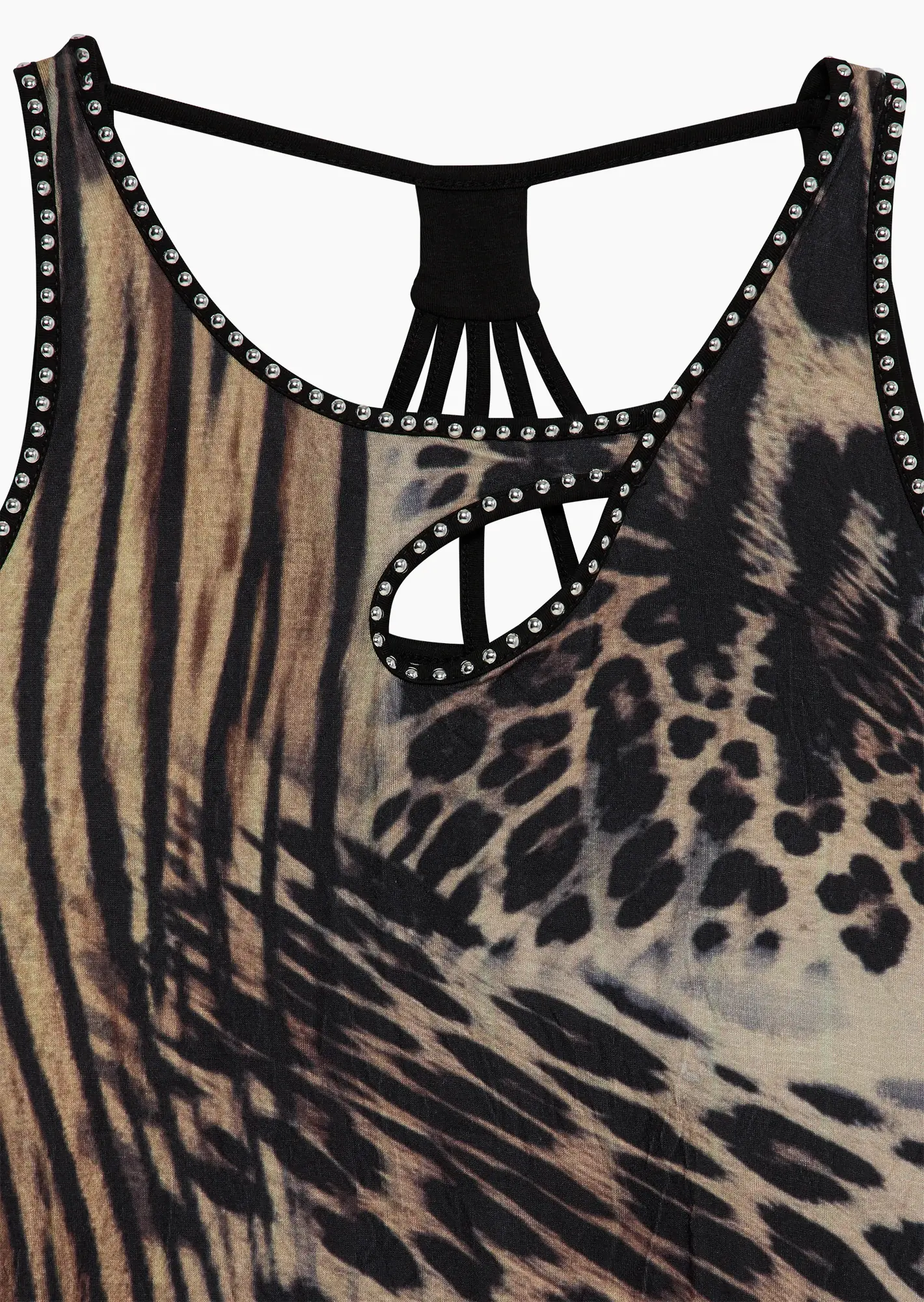 figurbetontes Kleid im Animalprint, beige