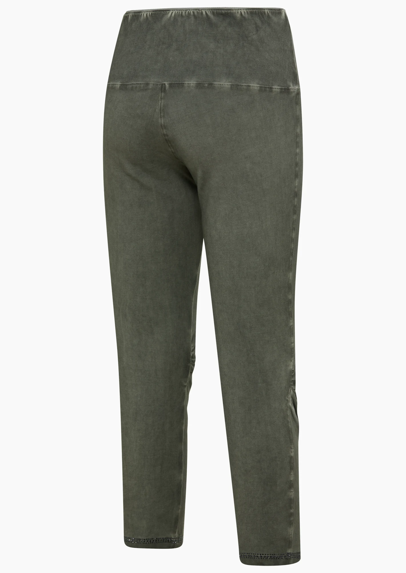 Capri-Leggings mit Ziersteinen, khaki