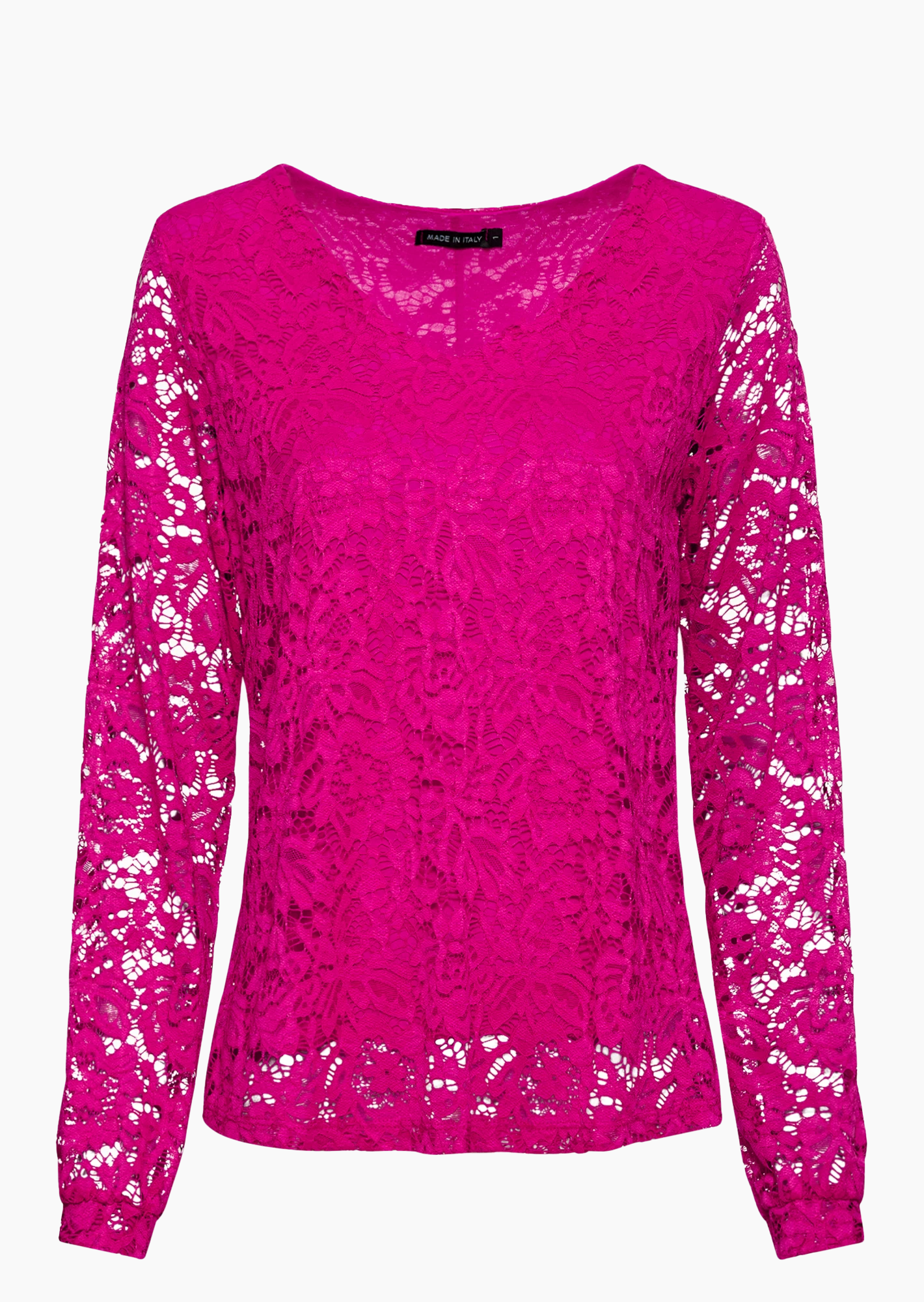 Blusenshirt Alloverspitze, pink