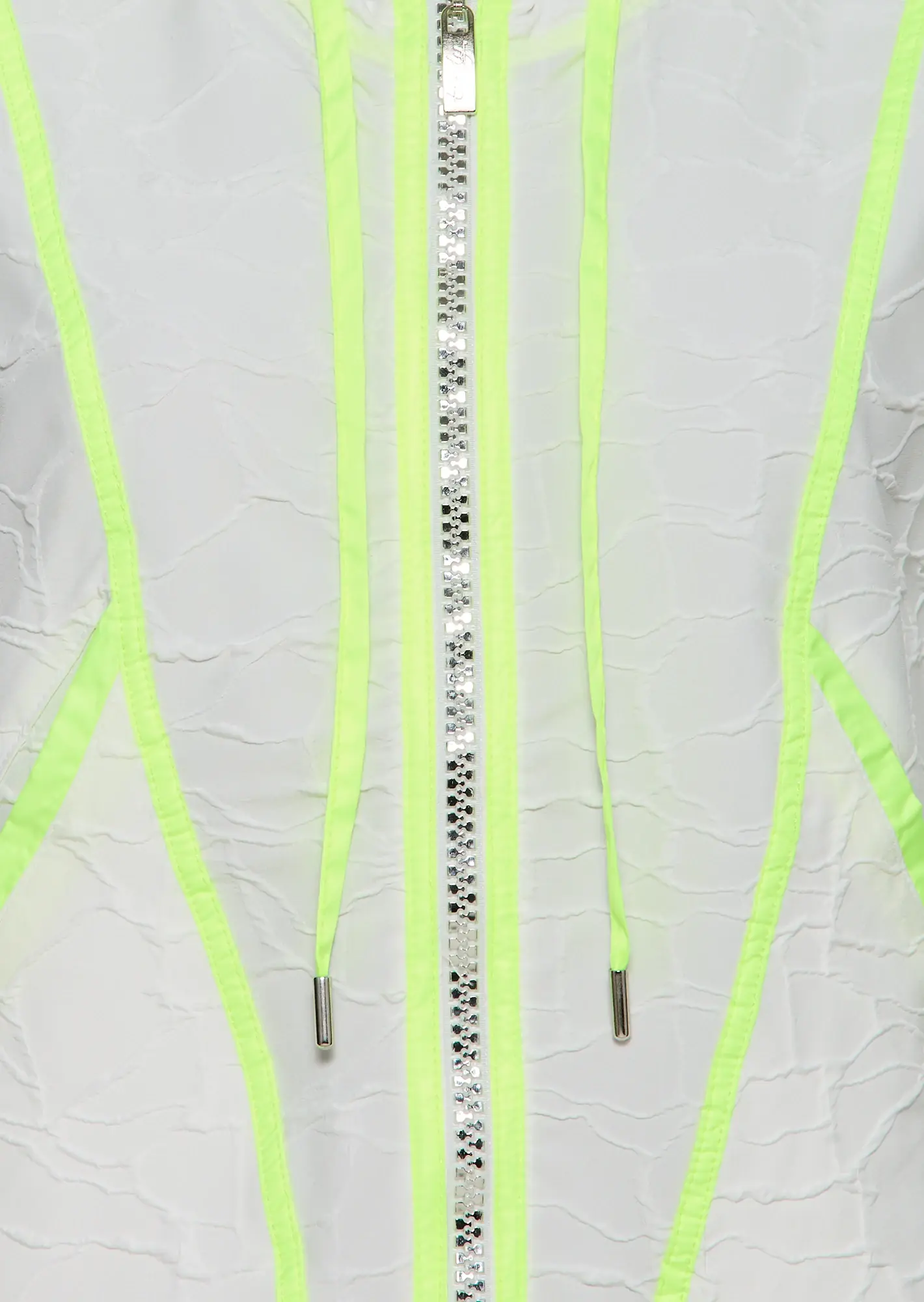 Leichte Jacke mit Struktur, offwhite-neongelb